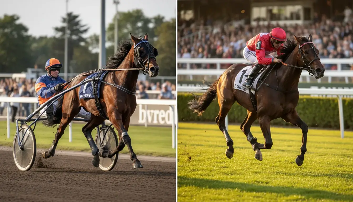 Draverij met sulky versus galopkoers met jockey op paard